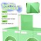 Extra Large Toy Box Chest, Toy Storage Organizer Bins with Transparent Windows, Foldable Storage Box for Kids,Boys,Girls,Toddler,Nursery Room,Playroom(Green Cloud)
